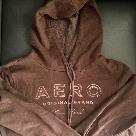 BROWN AÉROPOSTALE TWO PIECE FLEECE TRACK SUIT| Small/Large - Picture 3 of 8